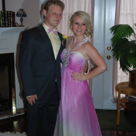 Pink & Yellow Prom Dress - Size 0-2 - Picture 4 of 4